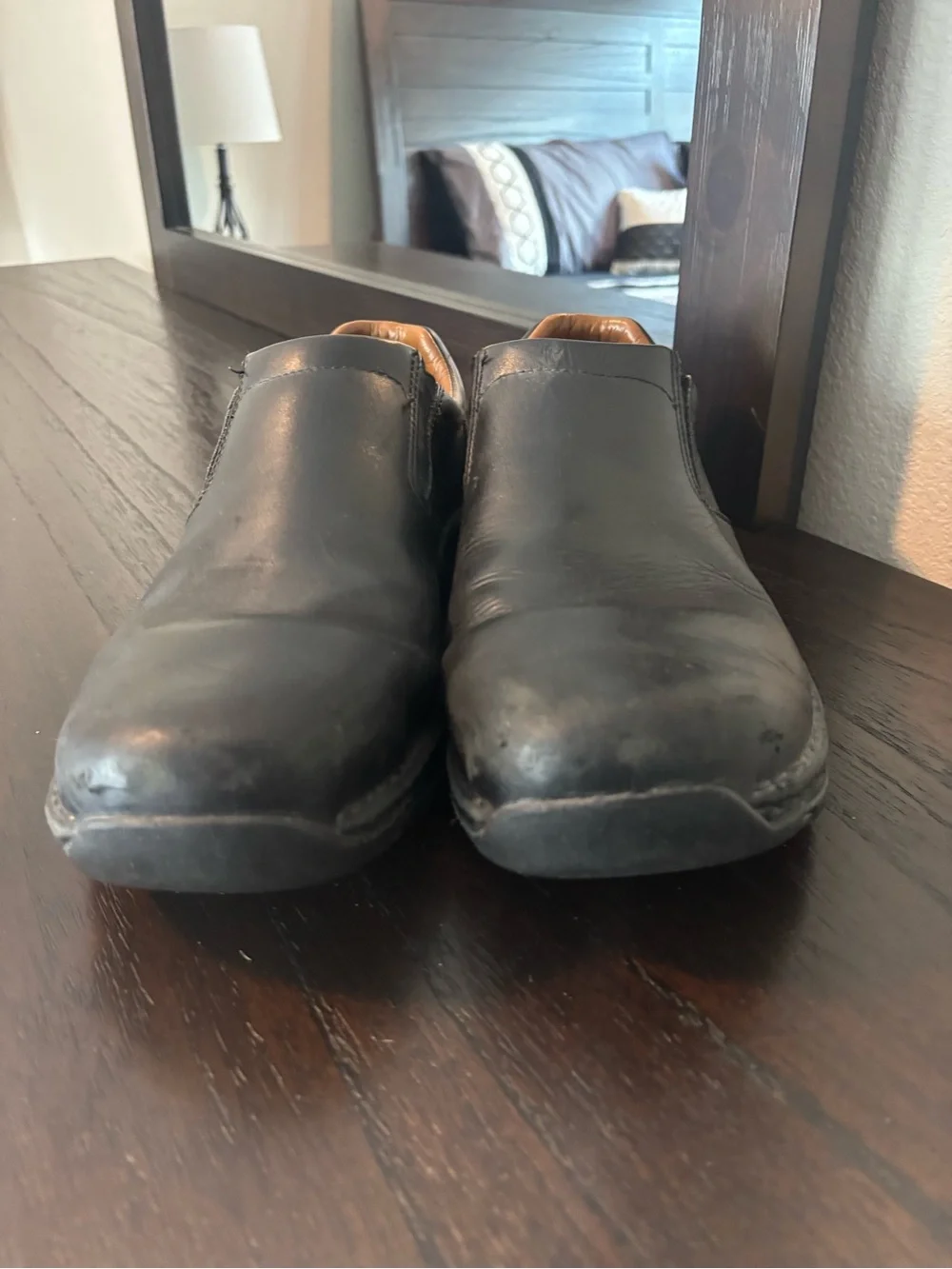 Red Wing 8700 Black Leather Slip On Work Shoes Mens 12 E2 Wide
